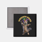 Aimant 2025 Matching Mens Womans Funny Meowdi Gras Chat M (Recto/Verso)