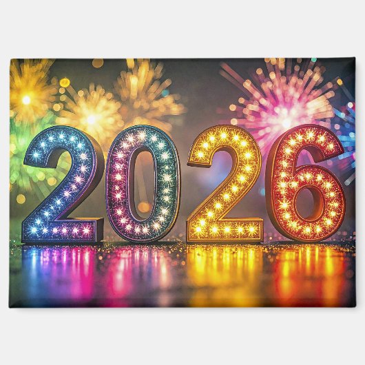 Aimant 2026, Célébration de la Nouvelle Année, (Recto)