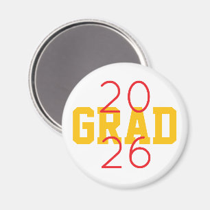 Aimant 2026 GRAD Couleurs personnalisées de l'école Amusa