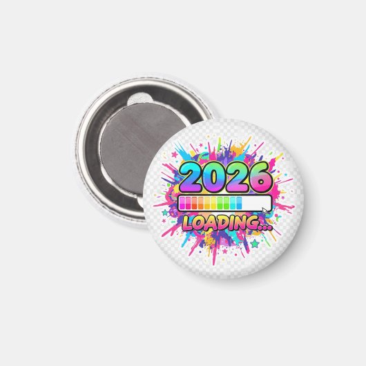 Aimant 2026 Loading... Progress Bar Sticker (Recto/Verso)