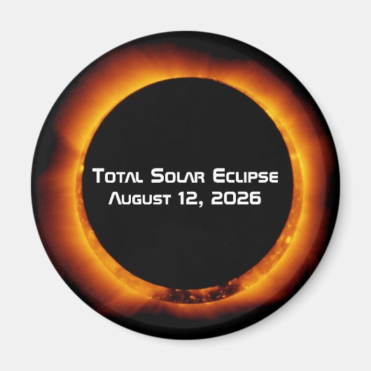 Aimant 2026 Total Solar Eclipse (Devant)