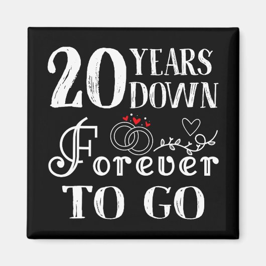 Aimant 20 Ans À Partir Pour Toujours Couple 20E Mariage A (Devant)