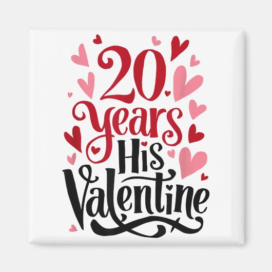 Aimant 20 Years His Valentine _ Anniversary Couples Valen (Devant)