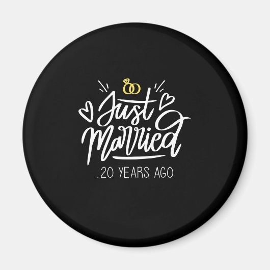 Aimant 20e anniversaire du Mariage (Devant)