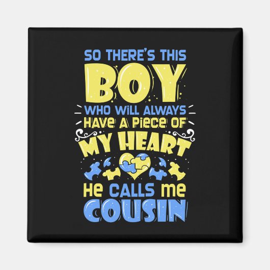 Aimant 21 - Cousin de sensibilisation au syndrome de Down (Devant)