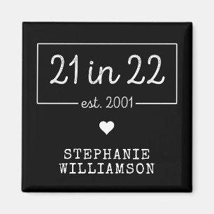 Aimant 21e anniversaire 21 dans 22 est 2001 Anniversaire