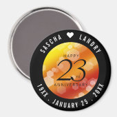 Aimant 23e anniversaire de Mariage de Topaz impérial (Recto/Verso)