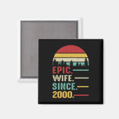 Aimant 23e anniversaire de Mariage pour sa femme épopée d (Recto/Verso)