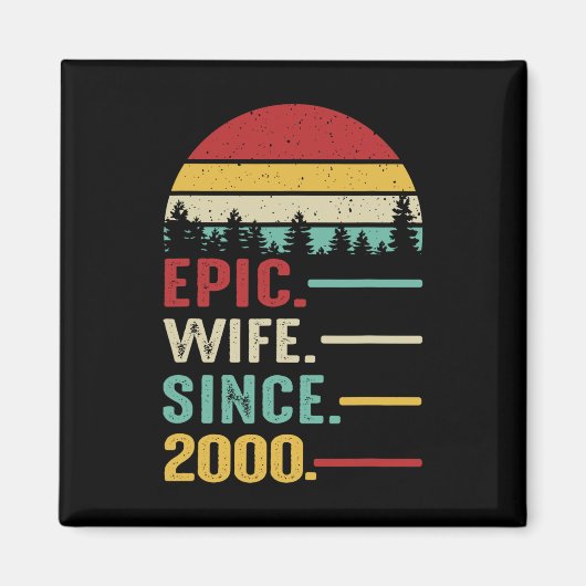 Aimant 23e anniversaire de Mariage pour sa femme épopée d (Devant)