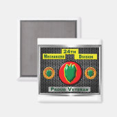 Aimant 24e division d'infanterie mécanisée (Recto/Verso)