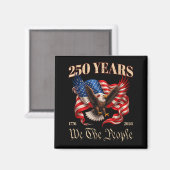 Aimant 250e anniversaire drapeau amérique 250 ans 4 (Recto/Verso)