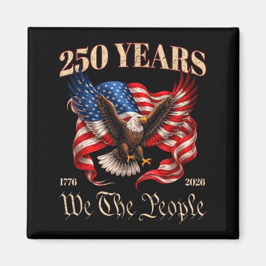Aimant 250e anniversaire drapeau amérique 250 ans 4 (Devant)
