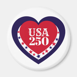 Aimant 250e anniversaire patriotique rouge blanc bleu USA