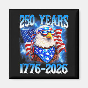 Aimant 250e anniversaire USA Aigle patriotique 250 ans