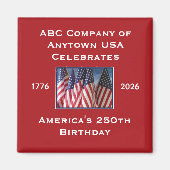 Aimant 250th Anniversary USA Patriotic Flags (Devant)