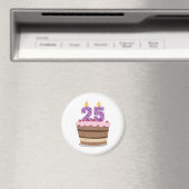 Aimant 25 ans sur le gâteau d'anniversaire (In Situ (Lave-vaisselle))