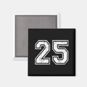 Aimant 25 Number Twenty-five Team Srts Nge Varsity Matchi (Recto/Verso)