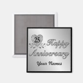 Aimant 25e anniversaire - Argent (Recto/Verso)