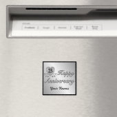 Aimant 25e anniversaire - Argent (In Situ (Lave-vaisselle))