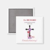 Aimant 25e anniversaire de l'Ordination du prêtre Croix n (Recto/Verso)