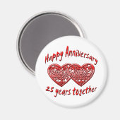 Aimant 25ème. Anniversaire (Recto/Verso)
