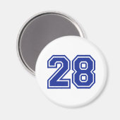 Aimant 28 - numéro (Recto/Verso)