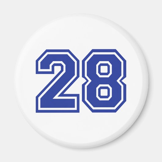 Aimant 28 - numéro (Devant)