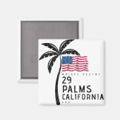 Aimant 29 Palms California American Flag Palm Tree (Recto/Verso)