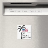 Aimant 29 Palms California American Flag Palm Tree (In Situ (Lave-vaisselle))