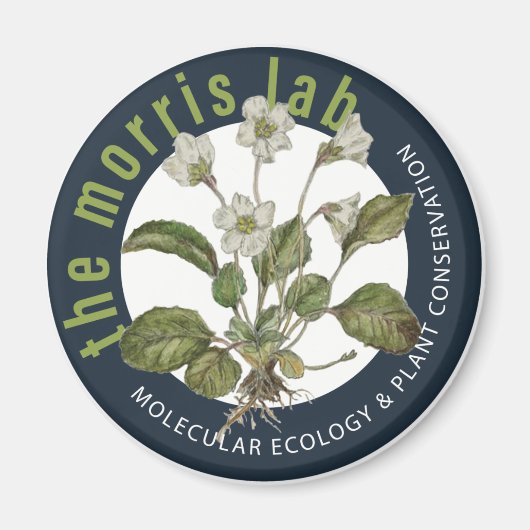 Aimant 2 1/4 d'aimant rond avec logo Morris Lab (Devant)