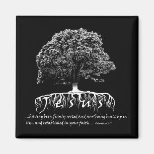 Aimant 2:7 de Colossians enraciné en Jésus