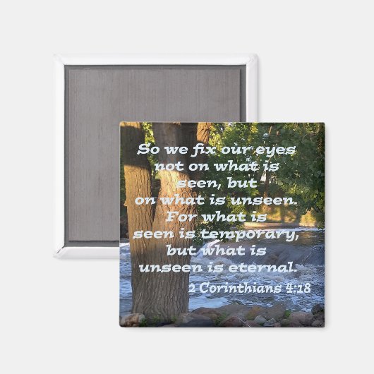 Aimant 2 Corinthiens 4:18 (Recto/Verso)