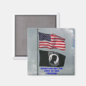 Aimant 2 flages, JAMAIS POUR OBTENIR LE COÛT DE NOTRE LIB (Recto/Verso)