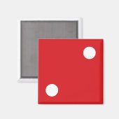 Aimant 2 Magnat de dés rouges (Recto/Verso)