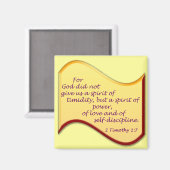 Aimant 2 Timothée 1:7 (Recto/Verso)