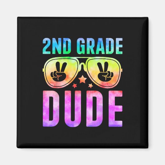 Aimant 2e année mec cool Tie Dye Ck à l'école Garçons de (Devant)