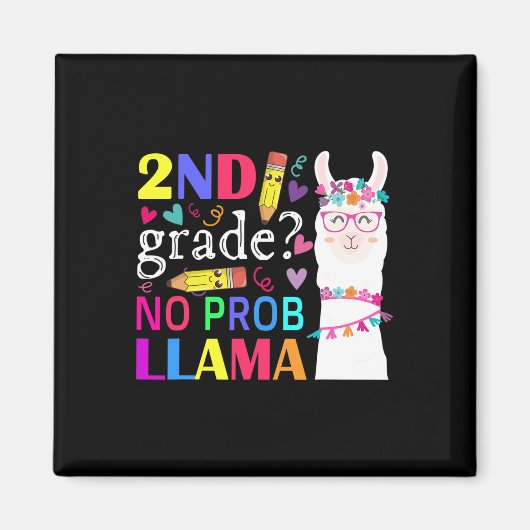 Aimant 2e année Pas de Prob-llama Professeur Élève Premie (Devant)