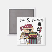 Aimant 2e anniversaire Pirate Tshirts et cadeaux (Recto/Verso)