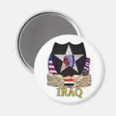 Aimant 2e division d'infanterie anciens combattants iraq (Recto/Verso)