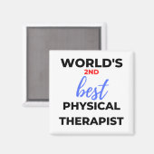 Aimant 2e meilleur physiothérapeute au monde 2 (Recto/Verso)