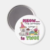 Aimant 2e t-shirts et cadeaux d'anniversaire Kitten (Recto/Verso)