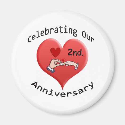 Aimant 2ème. Anniversaire (Devant)