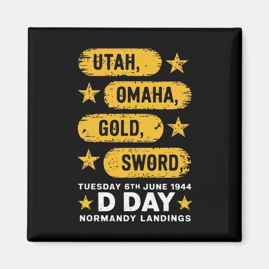 Aimant 2ème guerre mondiale D Day Beaches World War 2 Arm (Devant)