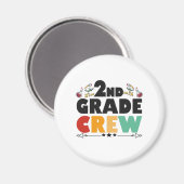 Aimant 2ND Grade Crew Funny Back To School Venin (Recto/Verso)