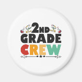 Aimant 2ND Grade Crew Funny Back To School Venin (Devant)
