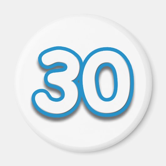 Aimant 30 ans Anniversaire ou anniversaire - Ajouter un t (Devant)