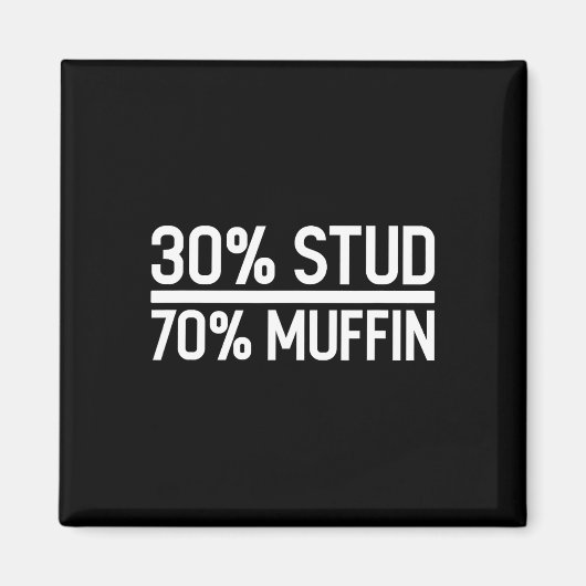 Aimant 30% Stud 70% Muffin Amusant - Vente de Fêtes des p (Devant)
