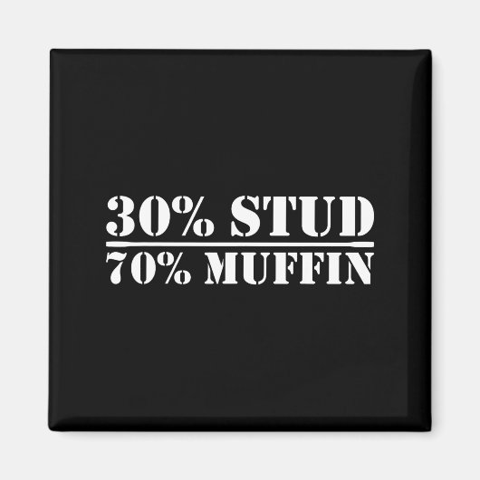Aimant 30% Stud 70% Muffin Funny Father's Day Valentines (Devant)