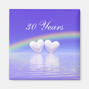 Aimant 30e anniversaire Pearl Hearts
