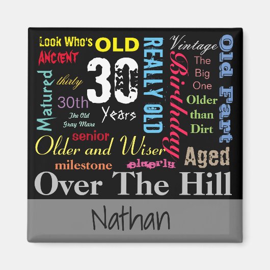 Aimant 30ème Joyeux Jour de la Marche dans un style Graff (Devant)